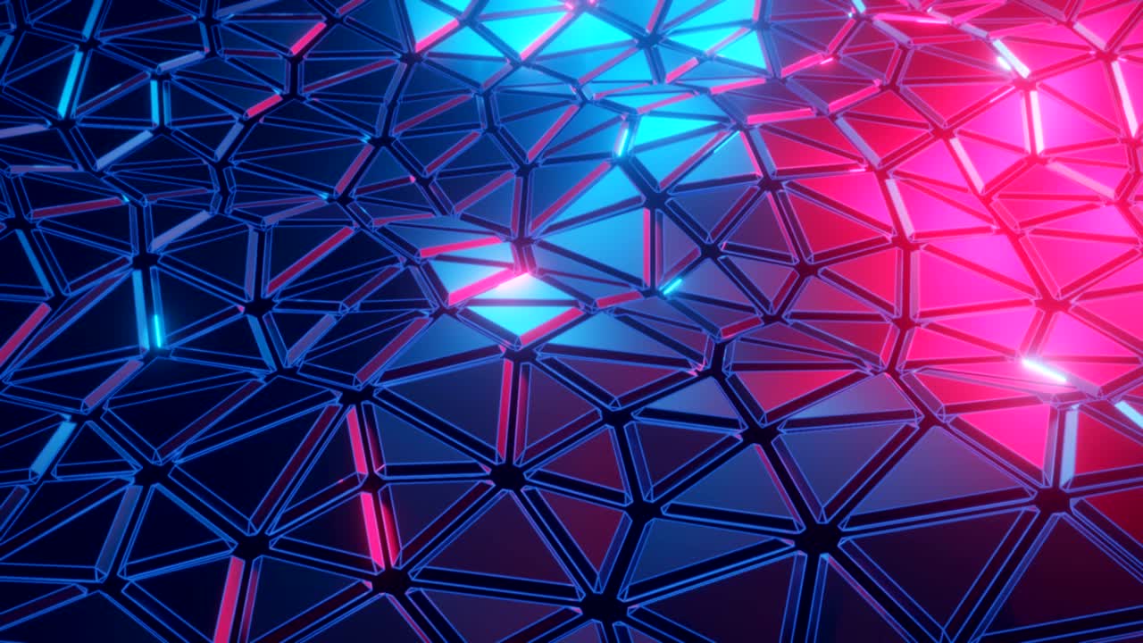 Sfondo astratto di forme triangolari geometriche. Sfondo insolito senza soluzione di continuità per poster, vj, copertine, banner. Bellissimo sfondo in loop
