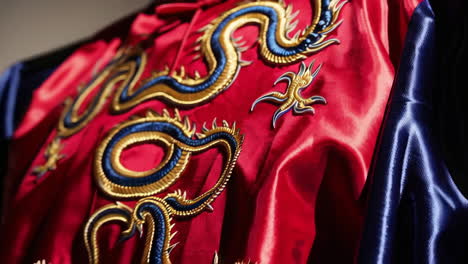 embroidered dragon on chinese clothing