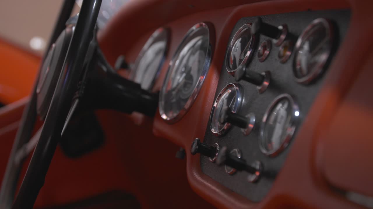 Classic Car Dashboard Close-Up - Vintage Vibe