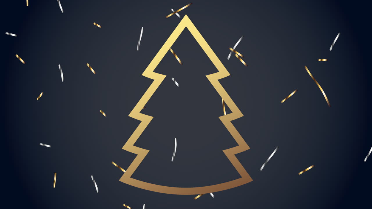 el icono del árbol de navidad dorado