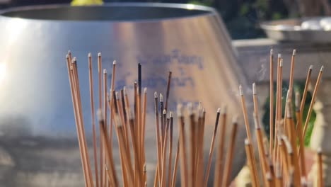 incense sticks at a buddhist temple