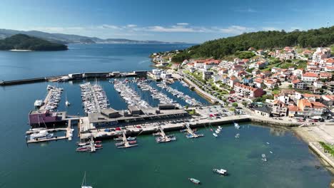 green waters: aerial orbit of combarro harbor