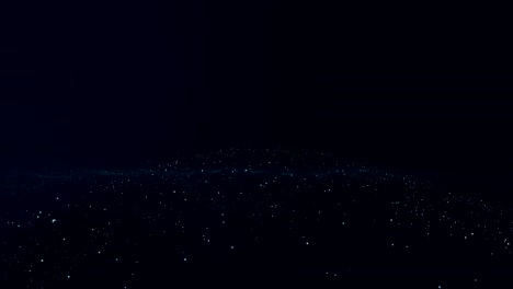 fondo de movimiento de animación. fondo azul oscuro animado con pequeñas bolas azules. salpicaduras como una ola a través de las olas.