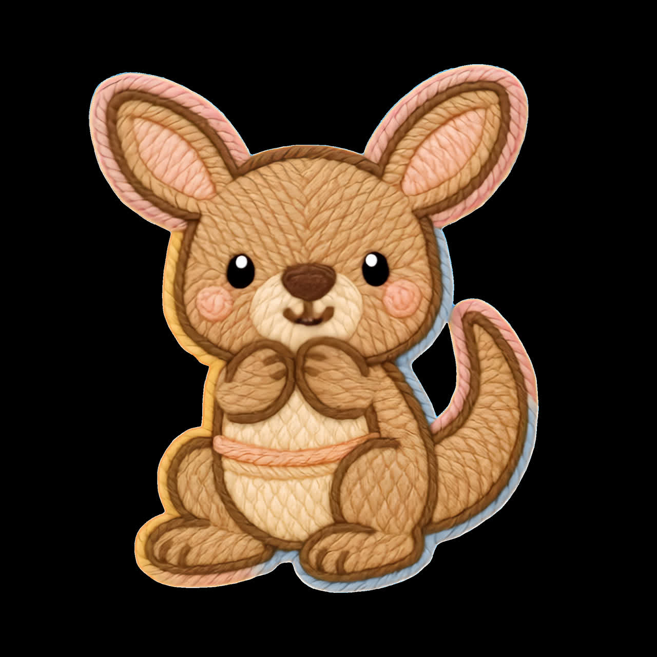 Cute Cartoon Kangaroo Illustration