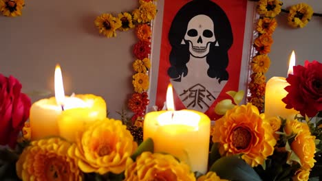 decoración del altar del día de los muertos