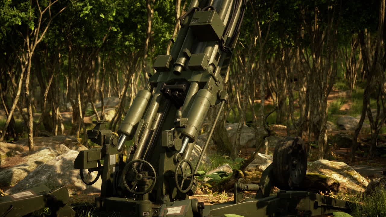 숲 속의 큰 대포