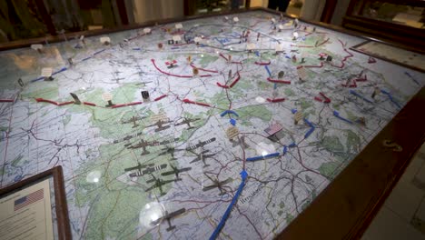 mapa del museo aerotransportado 101 de las líneas de batalla de la batalla de las ardenas, segunda guerra mundial