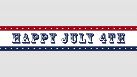 animated closeup text july 4th on holiday background 4