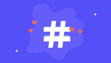 animación con iconos de las redes sociales
