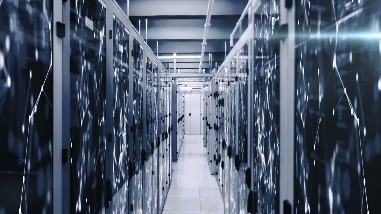 Animation of networks of connections over computer servers