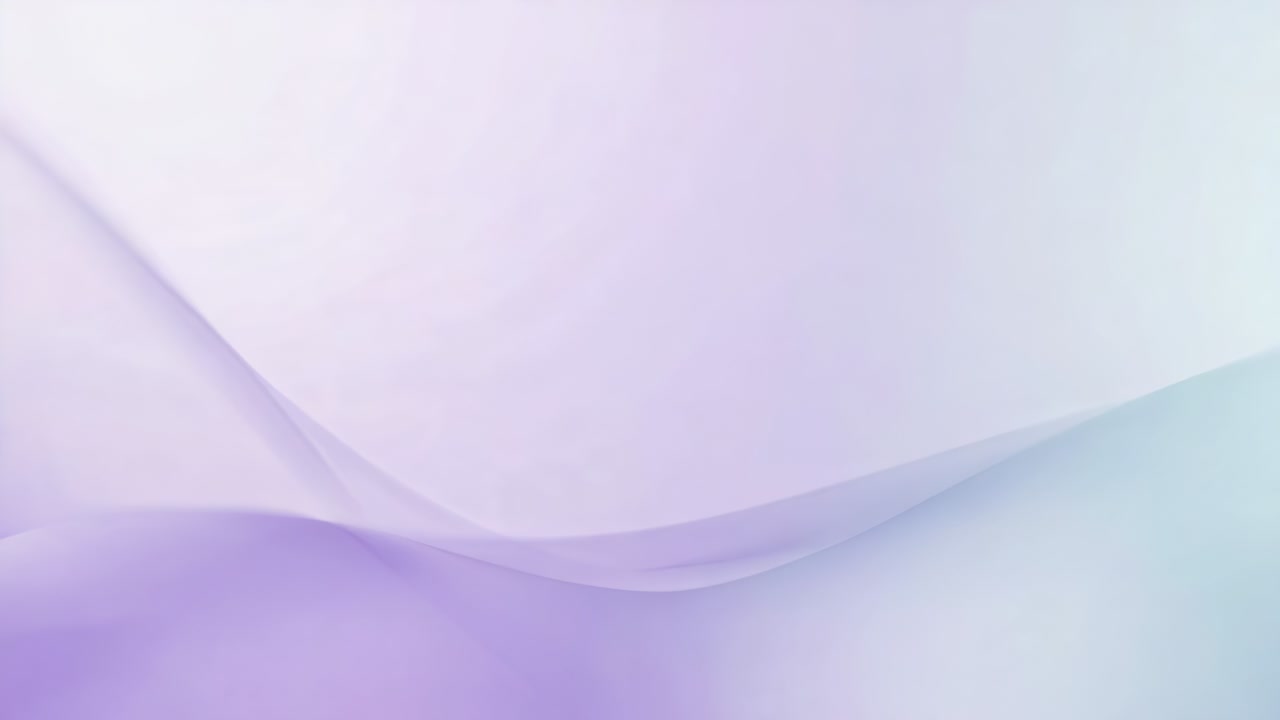 Frames starting, translucent wave layers shifting across lavender-cyan gradient, revealing depth