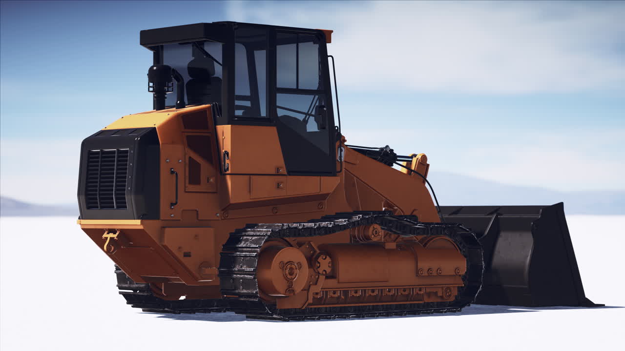 máquina de nivelación de carreteras en el camino del desierto de sal