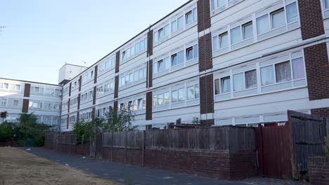 Pan-left-establishing-shot-of-council-estate-in-East-London