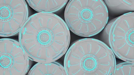 bucle de fondo tecnológico con líneas brillantes de colores