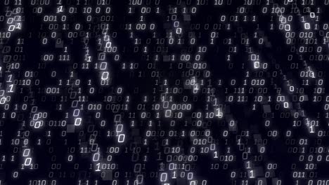animation of data processing on black background