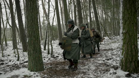 german soldiers in winter combat