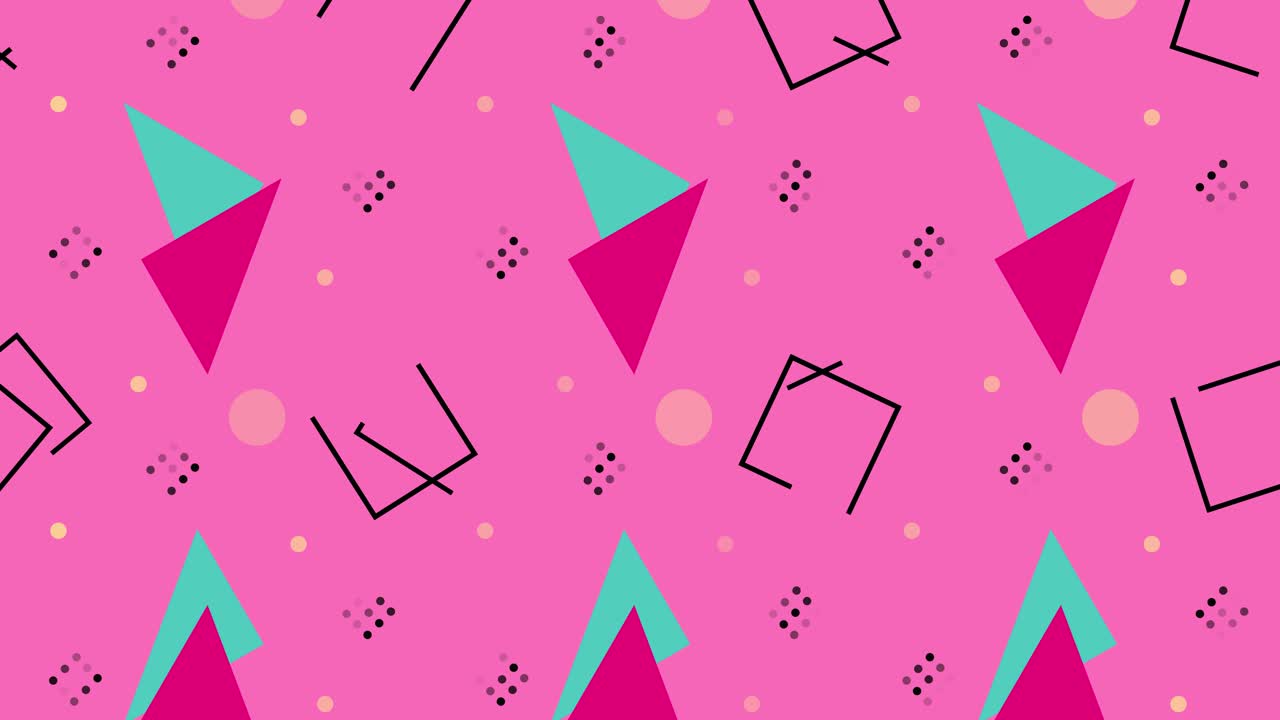 Triangoli in Loop su Sfondo Moderno Rosa