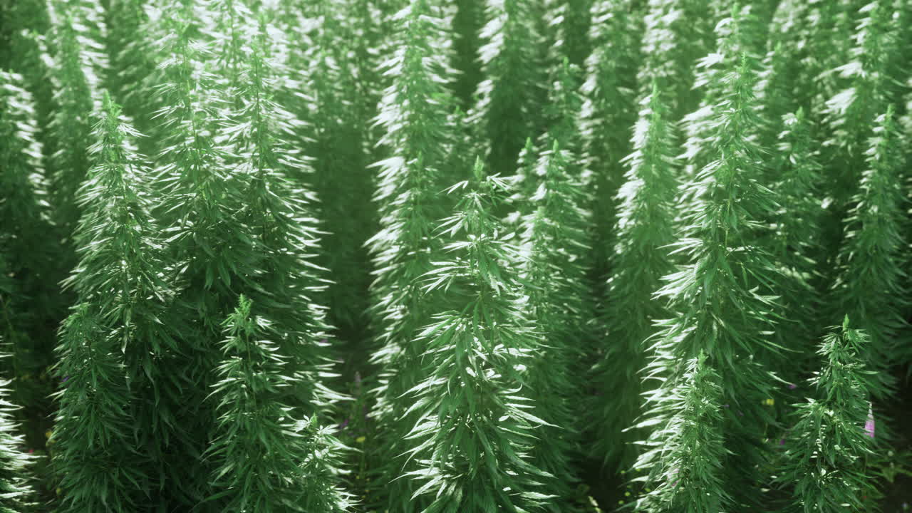 Vibrant green aquatic plants thriving under bright sunlight in natural habitat