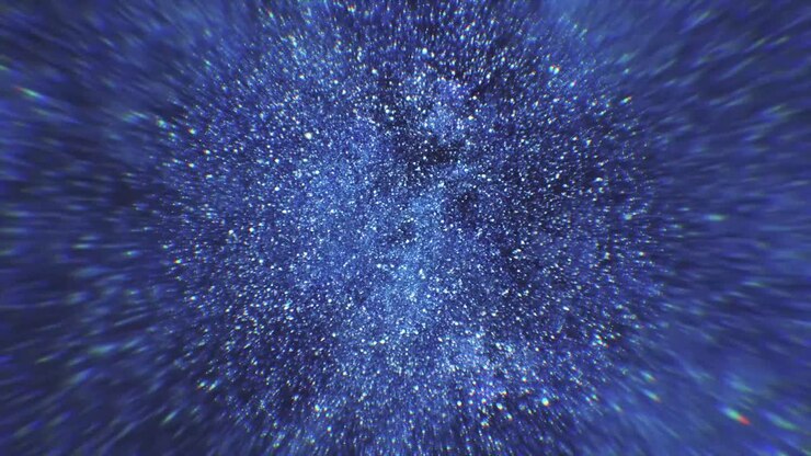 Abstract Blue Glitter Explosion