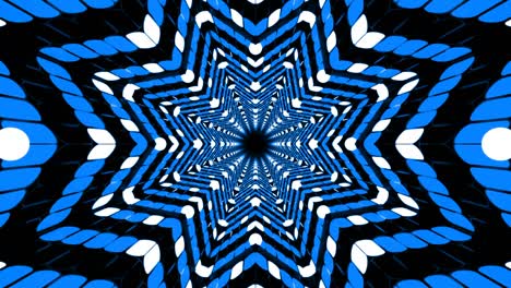 Blue Digital Looped Abstract Background Tunnel