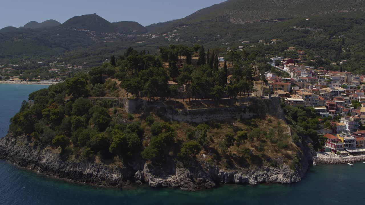 Aerial - Castle of Parga general shot - Shot on DJI Inspire 2 X7 RAW