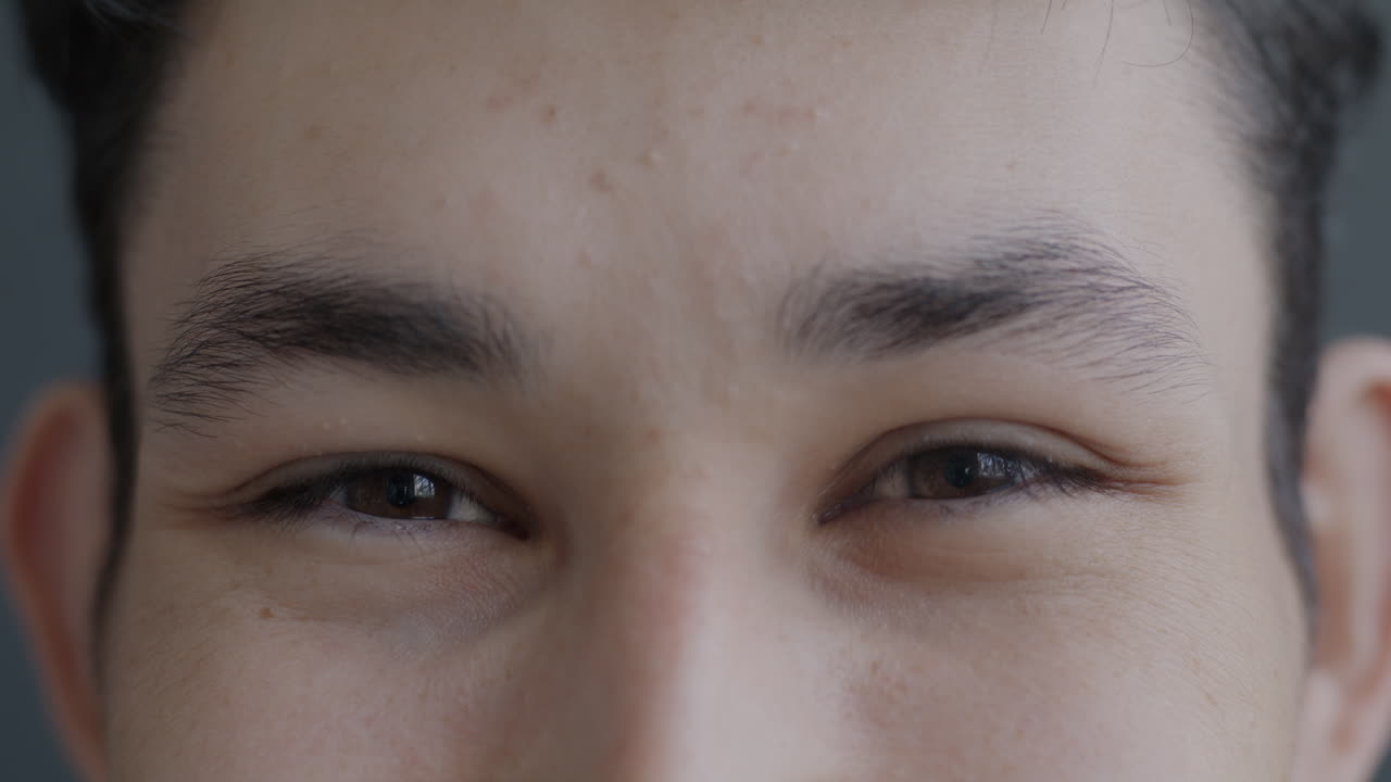 사람의 얼굴의 클로즈업