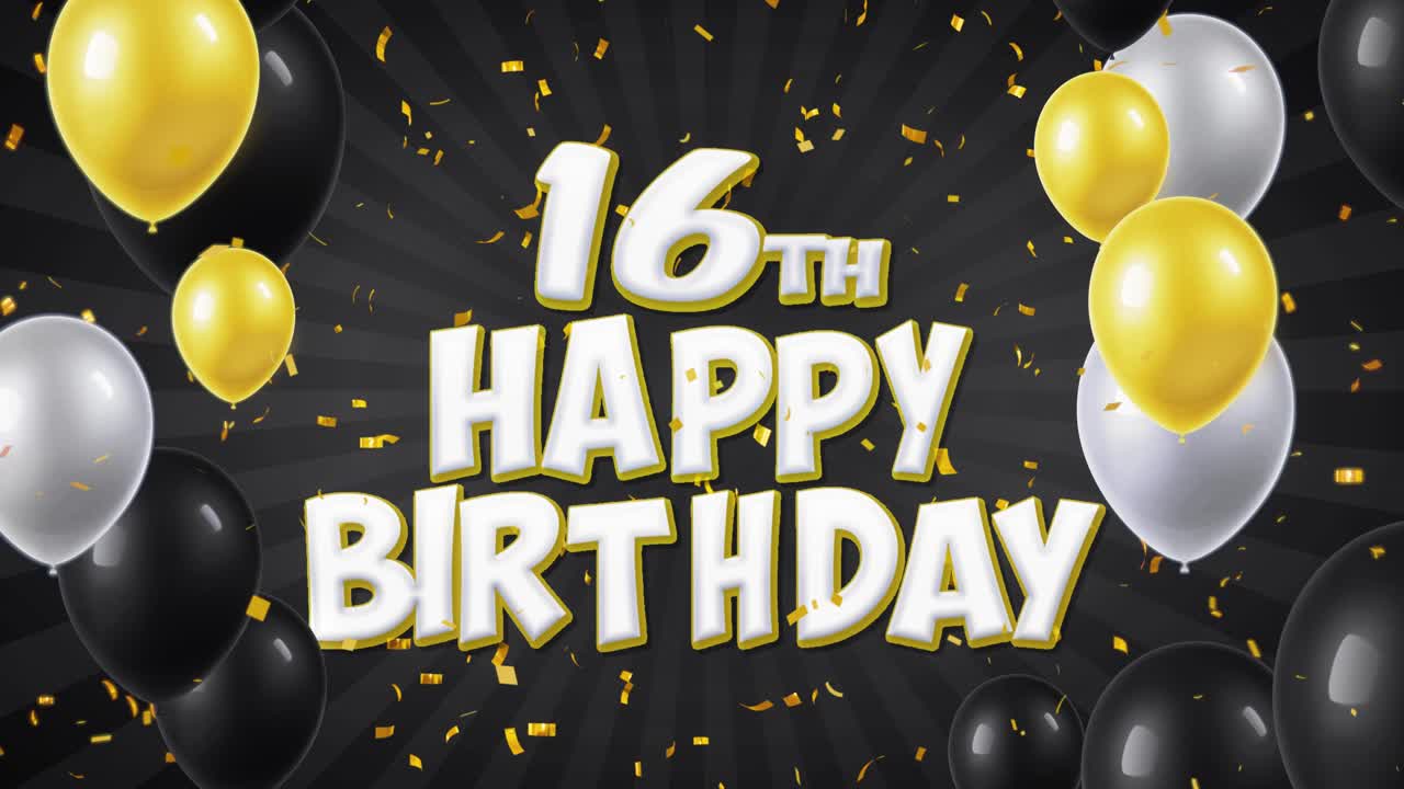 Grafica per il 16° compleanno