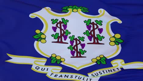 bandera del estado de connecticut, región de los estados unidos, ondeando al viento