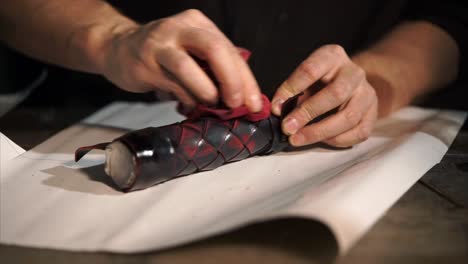 polishing leather craft