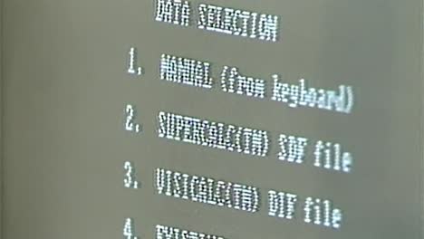 1980s DOS COMPUTER SCREEN PROMPT MENU COMMANDS