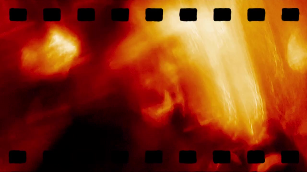 Vintage Filmrollen-Overlay mit flackernden Lichtlecks