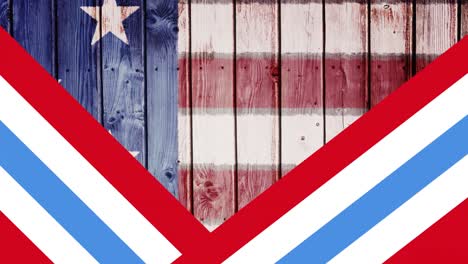 Animation-Der-Streifen-Der-Amerikanischen-Flagge,-Die-Sich-über-Die-Amerikanische-Flagge-Bewegen