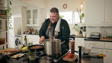 chef cooking in a modern kitchen