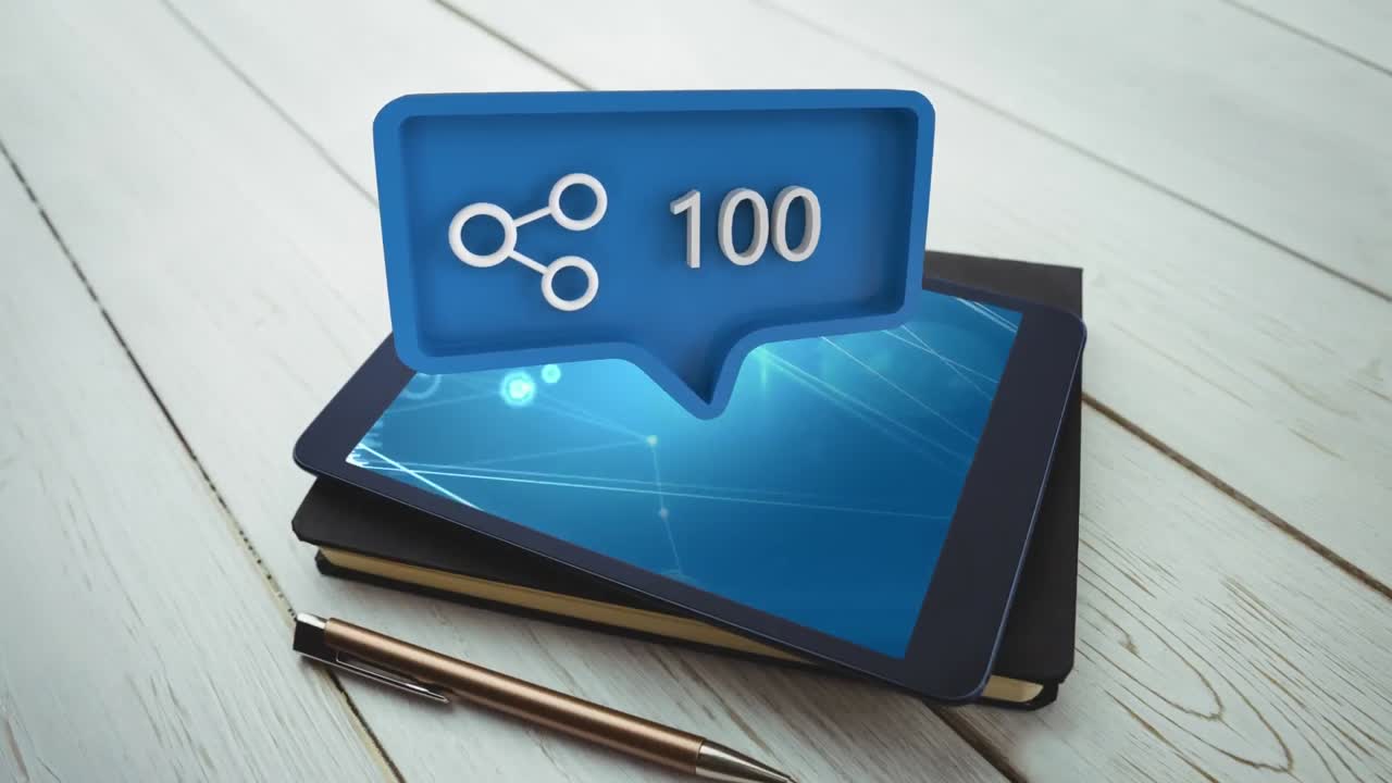 icono de conexión y una tableta