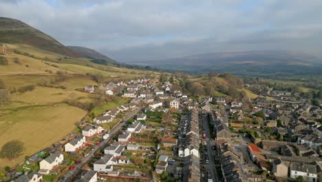 Cinematic-aerial-footage-of-Sedbergh-village,-the-ideal-place-to-escape-to-at-any-time-of-year