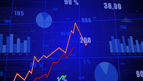 animación de las estadísticas y el procesamiento de datos financieros en la red