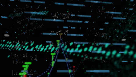 animation of numbers and data processing