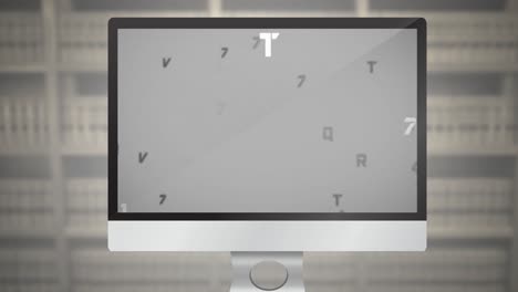 Digitale-Komposition-Wechselnder-Zahlen-Und-Alphabete-Auf-Dem-Computerbildschirm-Vor-Der-Schulbibliothek