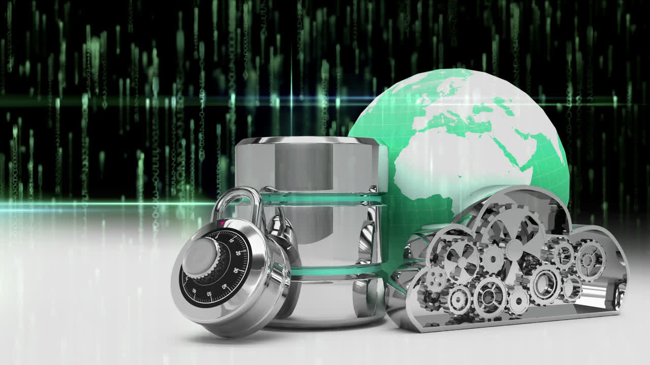 анимация символов безопасности данных