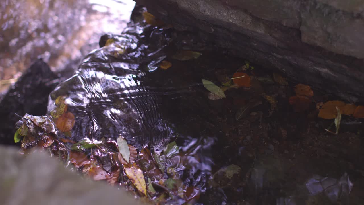 Water flowing in a little stream