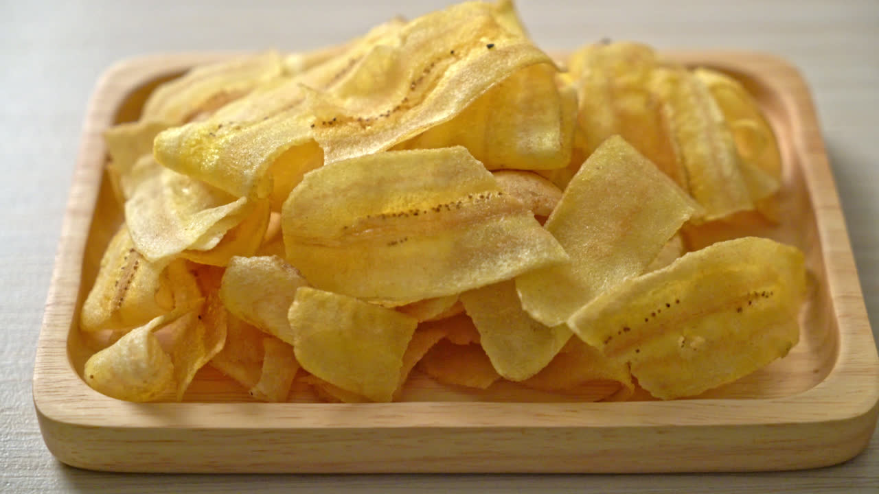 Crispy Banana Chips - fried or baked sliced banana