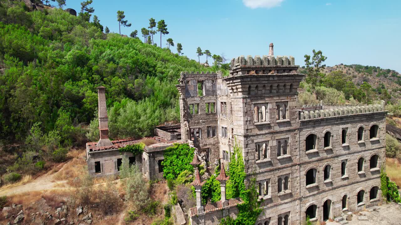 Abandoned House in Portugal Aerial View