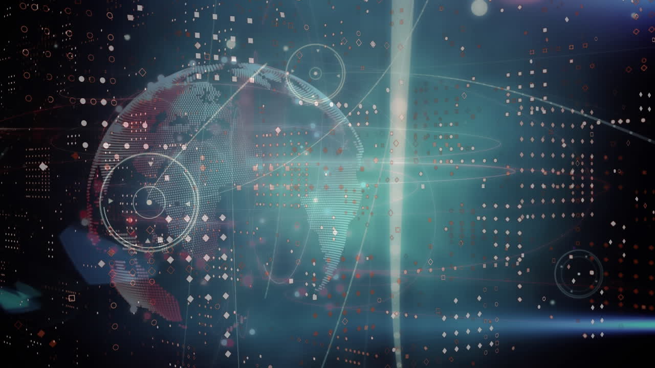 Animation of diverse data processing over globe