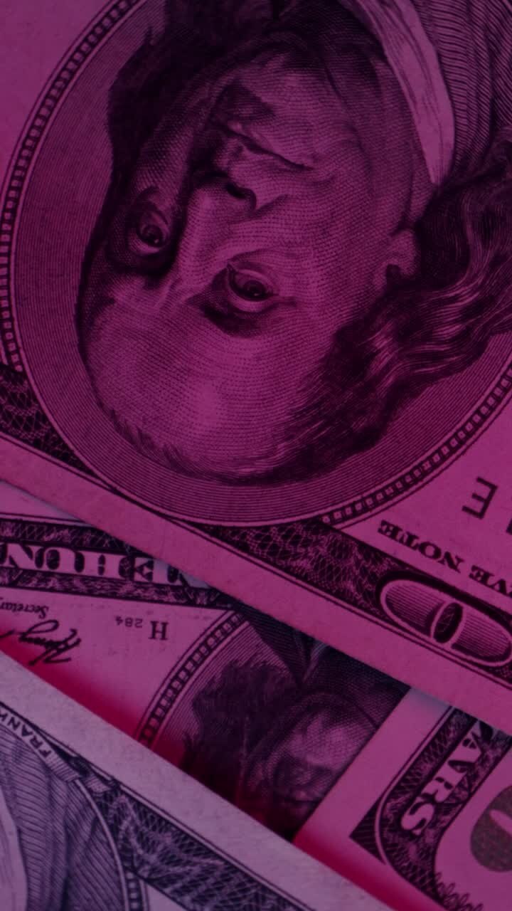 Primo piano di denaro rosa