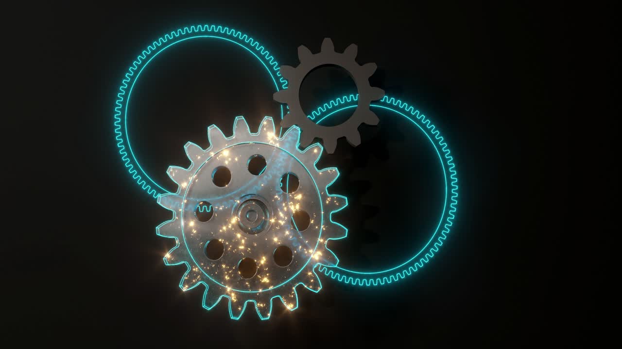 el equipo industrial, la estructura mecánica, la representación en 3d.