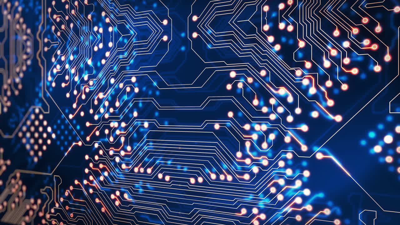 animación de la red de conexiones sobre fondo azul