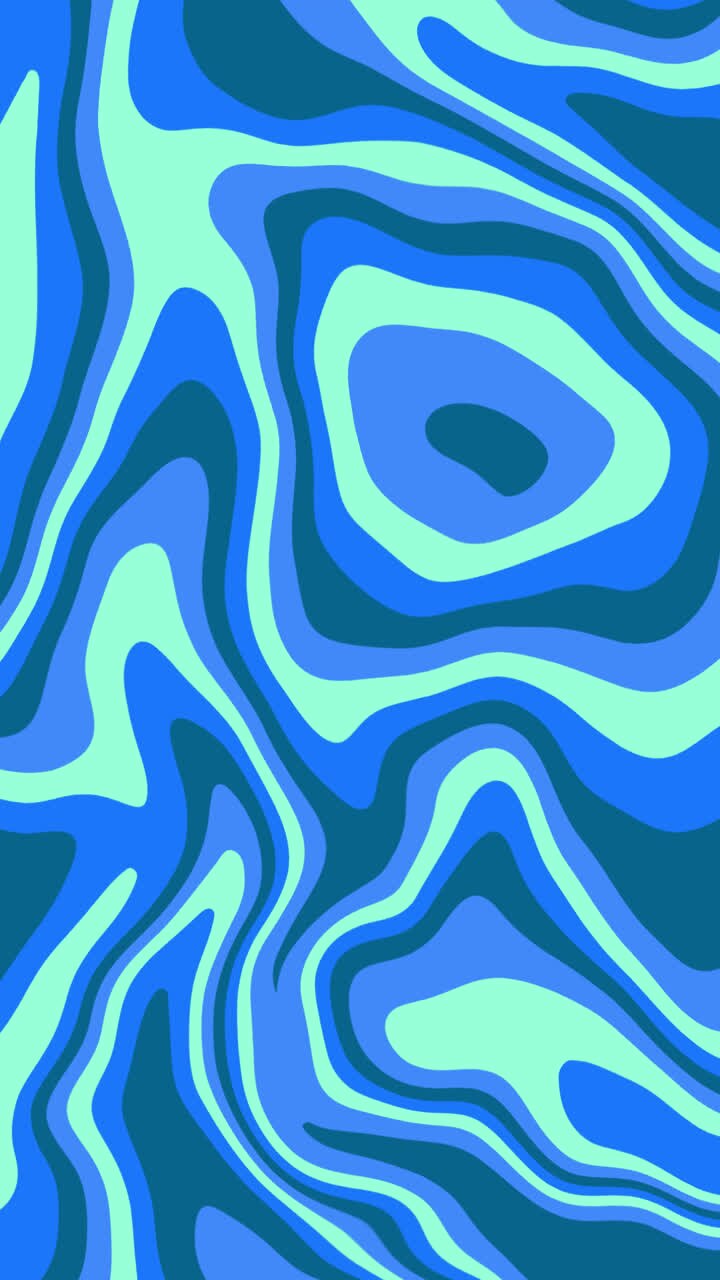 Motion Graphic of Curvy groovy psychedelic style background