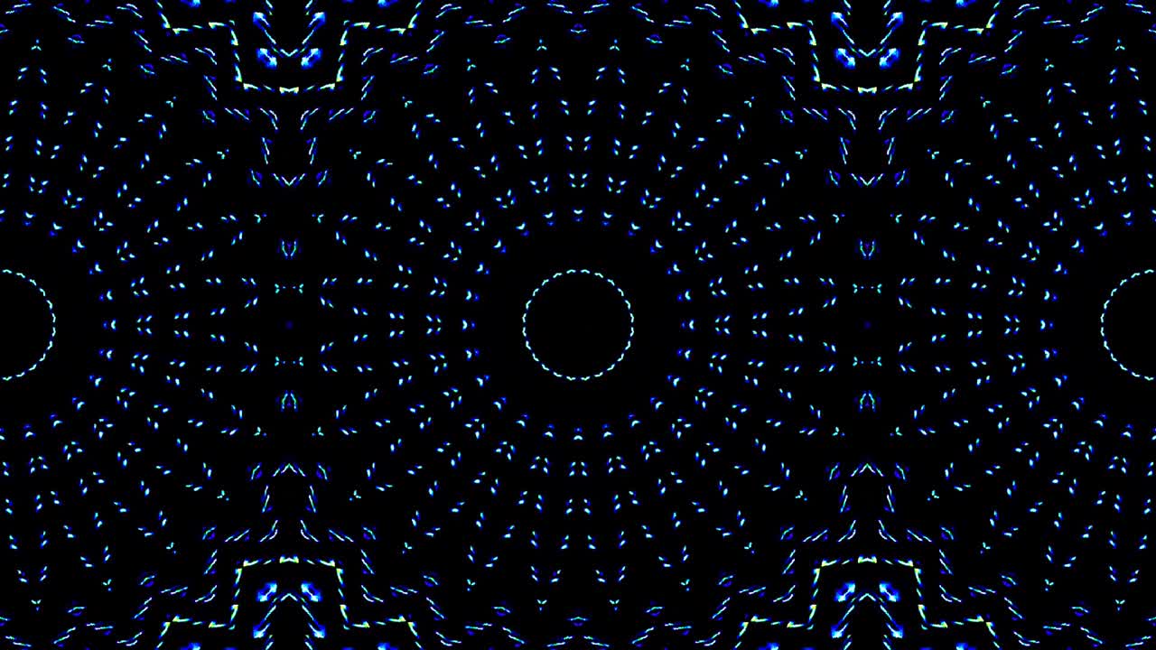 hermoso caleidoscopio abstracto que brilla, una luz radiante que regula los movimientos sutiles