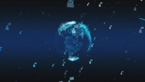 social network and media fly trough stock video