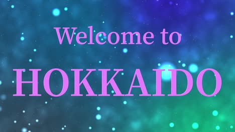 welcome to hokkaido message text animation motion graphics